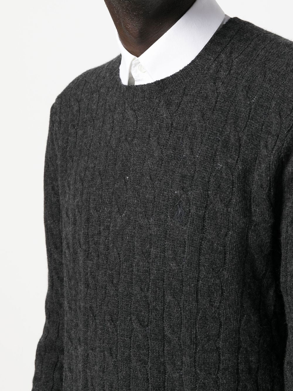 Cable wool and cashmere sweater