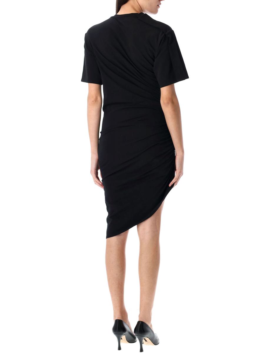 Mugler Draped Pierced Day Dress