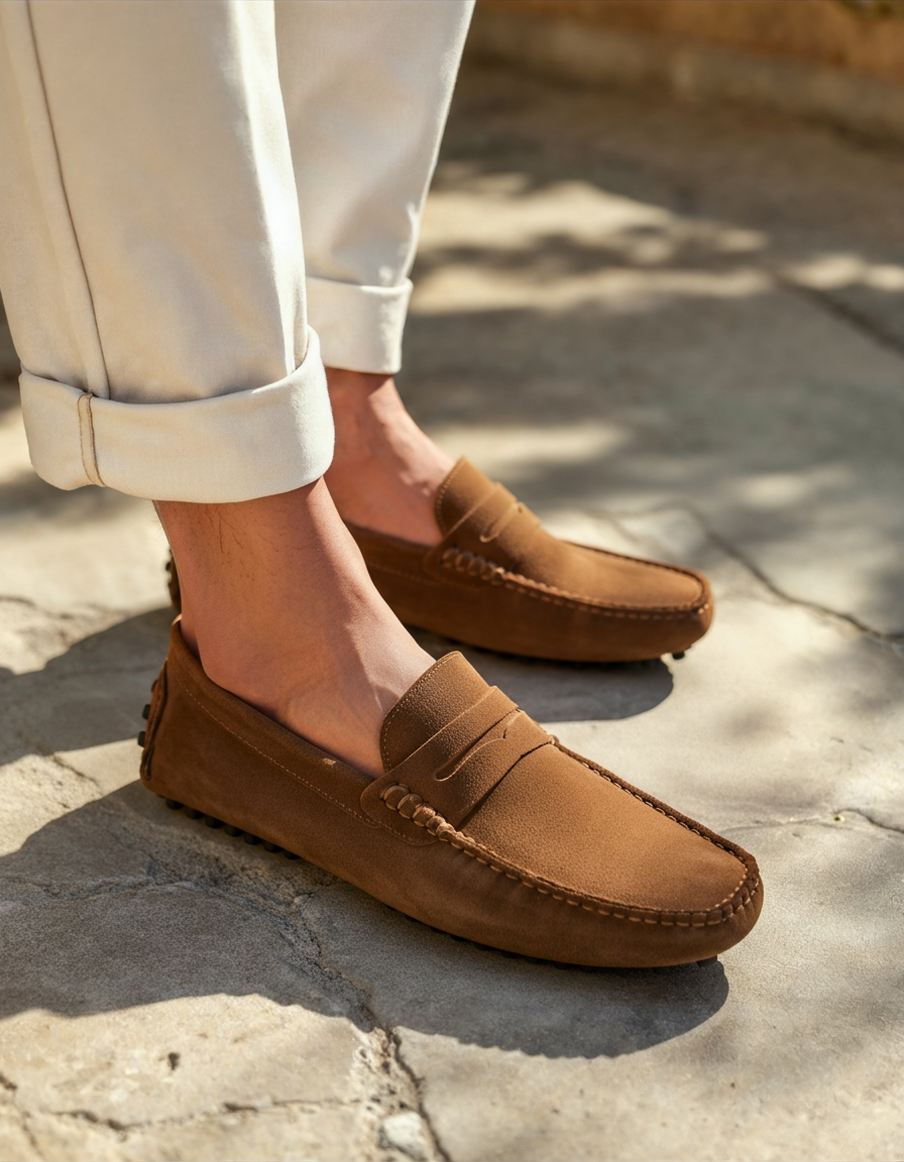 Suede Driver Loafers
